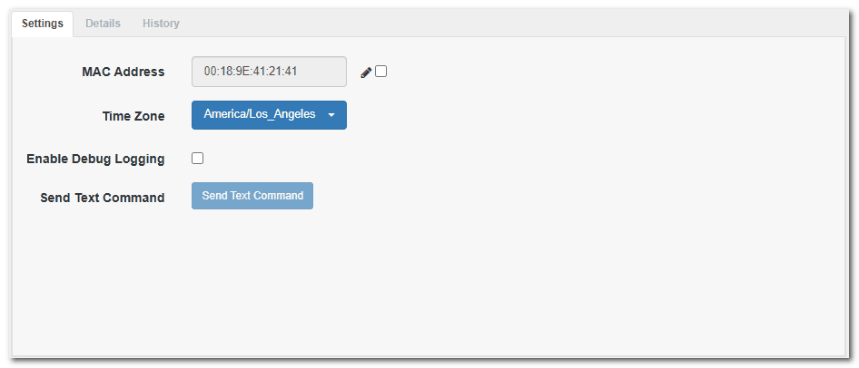 Aero Controller Settings